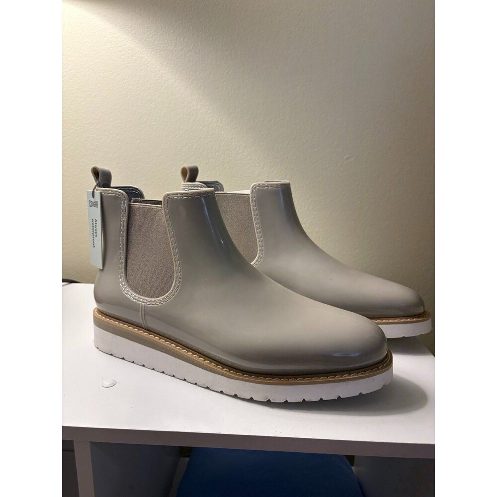Cougar Kensington Chelsea Rain Boots Womens 11 Gray Gloss Waterproof Ankle NWT